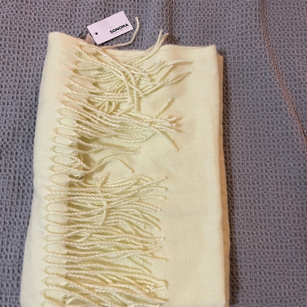 Sonoma Cream Fringe Scarf